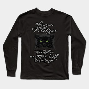 Cute Black Cat Saying Cats Lover Long Sleeve T-Shirt